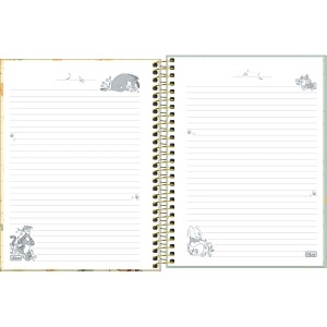 Caderno COLEGIAL 1 Matéria Espiral Pooh - Tilibra