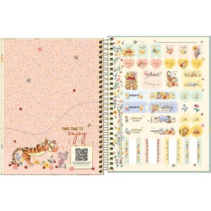 Caderno COLEGIAL 1 Matéria Espiral Pooh - Tilibra