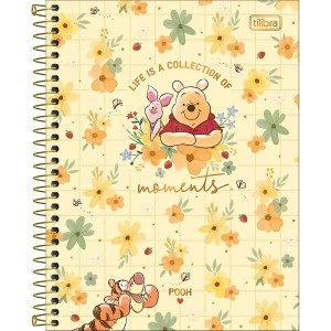 Caderno COLEGIAL 1 Matéria Espiral Pooh - Tilibra