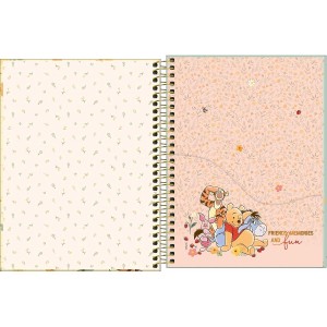 Caderno COLEGIAL 10 Matérias Espiral Pooh - Tilibra