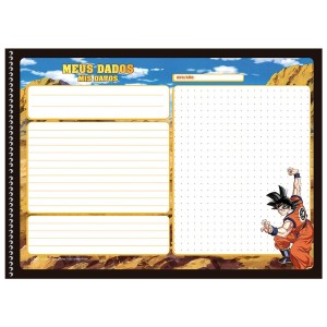 Caderno Dragon Ball Z Cartografia e Desenho 60 Folhas Espiral - Animativa