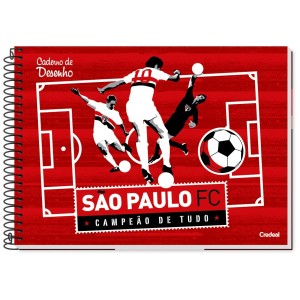 Caderno São Paulo FC Cartografia e Desenho 80 Folhas Sortido - Credeal