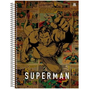 Caderno 1 Matéria Universitário Espiral Superman - Animativa