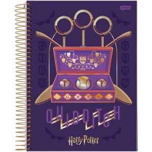 Caderno 10 Matérias Universitário Espiral Harry Potter - Jandaia