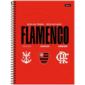 Caderno 15 Matérias Universitário Espiral Flamengo - Foroni