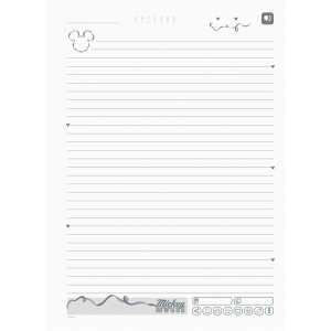 Caderno 1 Matéria Universitário Espiral Mickey Arts Magic - Jandaia