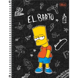 Caderno 10 Matérias Universitário Espiral Simpsons - Tilibra