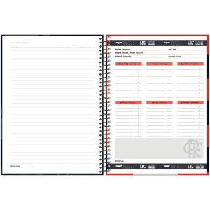 Caderno 20 Matérias Universitário Espiral Flamengo - Foroni