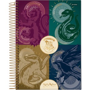 Caderno 15 Matérias Universitário Espiral Harry Potter - Jandaia