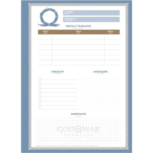 Caderno 1 Matéria Universitário Espiral God Of War Ragnarok - Jandaia