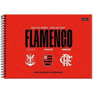 Caderno Flamengo Cartografia Capa Dura 80 Folhas - Foroni