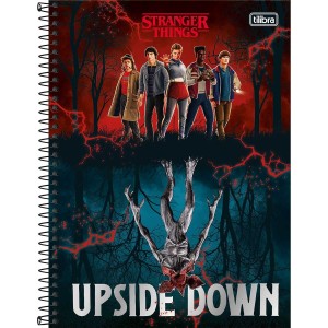 Caderno 10 Matérias Universitário Espiral Stranger Things - Tilibra