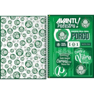 Caderno 1 Matéria Universitário Espiral Palmeiras - Tilibra