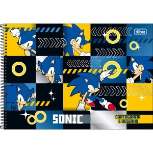 Caderno Sonic Cartografia e Desenho 80 folhas - Tilibra
