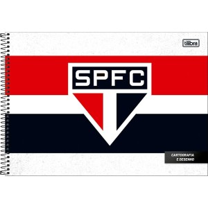 Caderno São Paulo FC Cartografia e Desenho 80 folhas - Tilibra