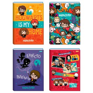 Caderno Brochurão Capa Dura Harry Potter 96 Folhas Kit com 4 unidades - Jandaia
