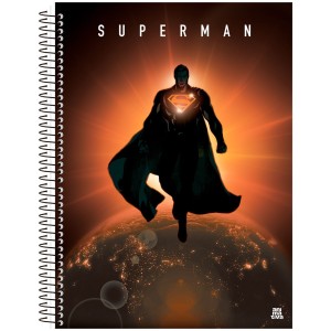 Caderno 10 Matérias Universitário Espiral Superman - Animativa