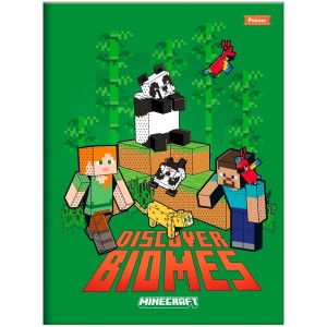 Caderno Brochurão Capa Dura Minecraft 80 Folhas - Foroni