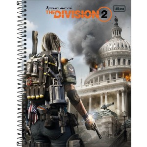 Caderno 10 Matérias Universitário Espiral The Division 2 - Tilibra