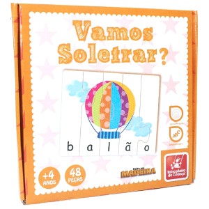 Vamos Soletrar? - Quebra-cabeça Didático 48 Peças - Brincadeira de Criança