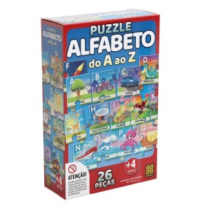 Quebra-cabeça 26 Peças Alfabeto do A ao Z - Grow