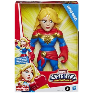 Capitã Marvel Figura Articulada 25cm - Marvel Super Hero Adventures - Playskool Heroes