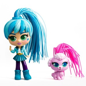 Boneca Curli Girls e Mascote - Adeli e Fiji - Brinquedos Rosita