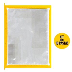 Kit Pasta ISOFLEX A4 Standard - Amarela - 10 Unidades