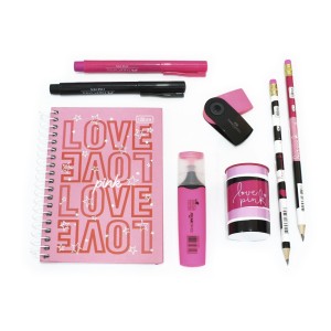 Kit Papelaria Diverso 6 - Pink e Preto