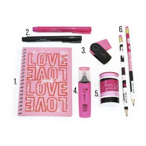 Kit Papelaria Diverso 6 - Pink e Preto