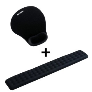 Kit Mouse Pad Com Apoio Gel Pequeno + Apoio de Pulso Dot para Teclado - Multilaser