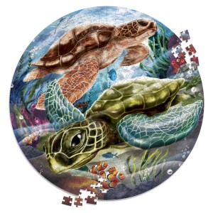 Quebra-cabeça Redondo 500 Peças Tartaruga Marinha - Natureza Esplêndida - Pais & Filhos