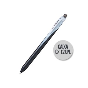 Caneta Gel Retrátil Energel 0.7mm - Preta - Caixa com 12 Unidades - Pentel