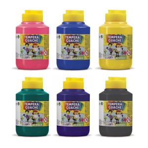 Tinta Guache 250ml 6 Cores Sortidas - Acrilex