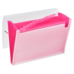 Pasta Sanfonada A4 12 Divisórias Rosa 1127 - ACP