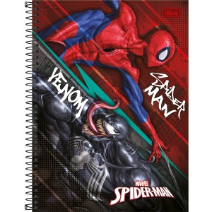 Caderno 1 Matéria Universitário Espiral Homem Aranha - Tilibra