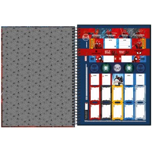 Caderno 1 Matéria Universitário Espiral Homem Aranha - Tilibra