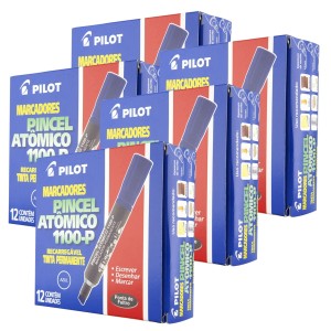 Pincel Atômico 1100-P Azul - Kit c/ 5 Caixas - Pilot