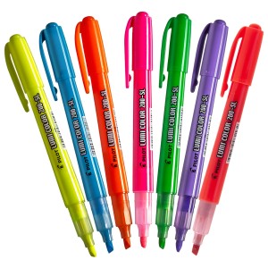 Kit Canetas Marca-Texto Lumi Color 200-SL 7 Cores Neon - Pilot