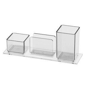 Porta Lápis / Clips / Lembrete Cristal - Acrimet