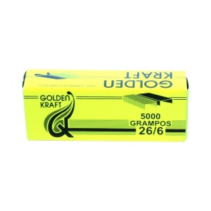 Grampos 26/6 Galvanizados - 5000 Unidades - Golden Kraft