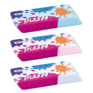 Borracha Colorida Escolar Splash Kit c/ 3 Unidades - Cis