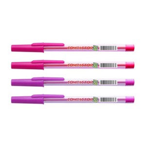 Caneta Esferográfica Escrita Fina 0.7 Compactor Kit c/ 4 unidades