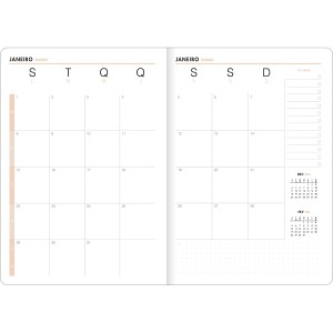 Agenda Planner Grampeado 17,8 x 25,4 cm Kraftwork 90g 2024 - Tilibra