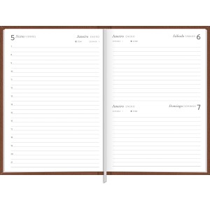 Agenda Executiva Costurada Diária 13,5 x 19,2 cm Torino Cores 2024 - Tilibra