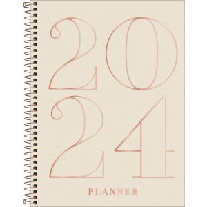 Agenda Planner Executivo Espiral 20 x 27,5 cm Vanilla 2024 - Tilibra