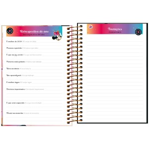 Agenda Espiral Diária 12,9 x 18,7 cm Minnie 2024 - Tilibra