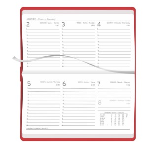 Agenda de Bolso Costurada Semanal 15 x 8 cm Málaga 2024 - Redoma