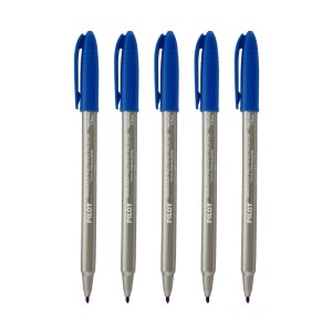 Caneta Marcador Retro Projetor 2.0 Azul - Kit c/ 5 Unidades - Pilot