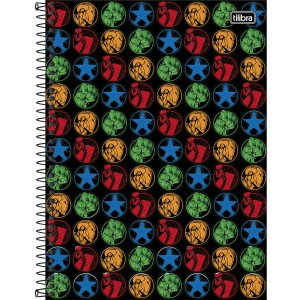 Caderno 10 Matérias Universitário Espiral Avengers - Tilibra